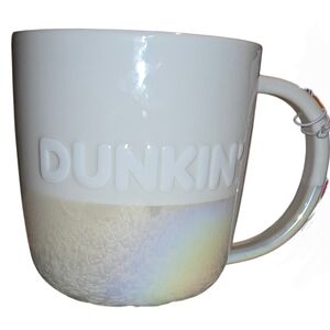 NWT Dunkin' Iridescent Pearl Coffee Mug